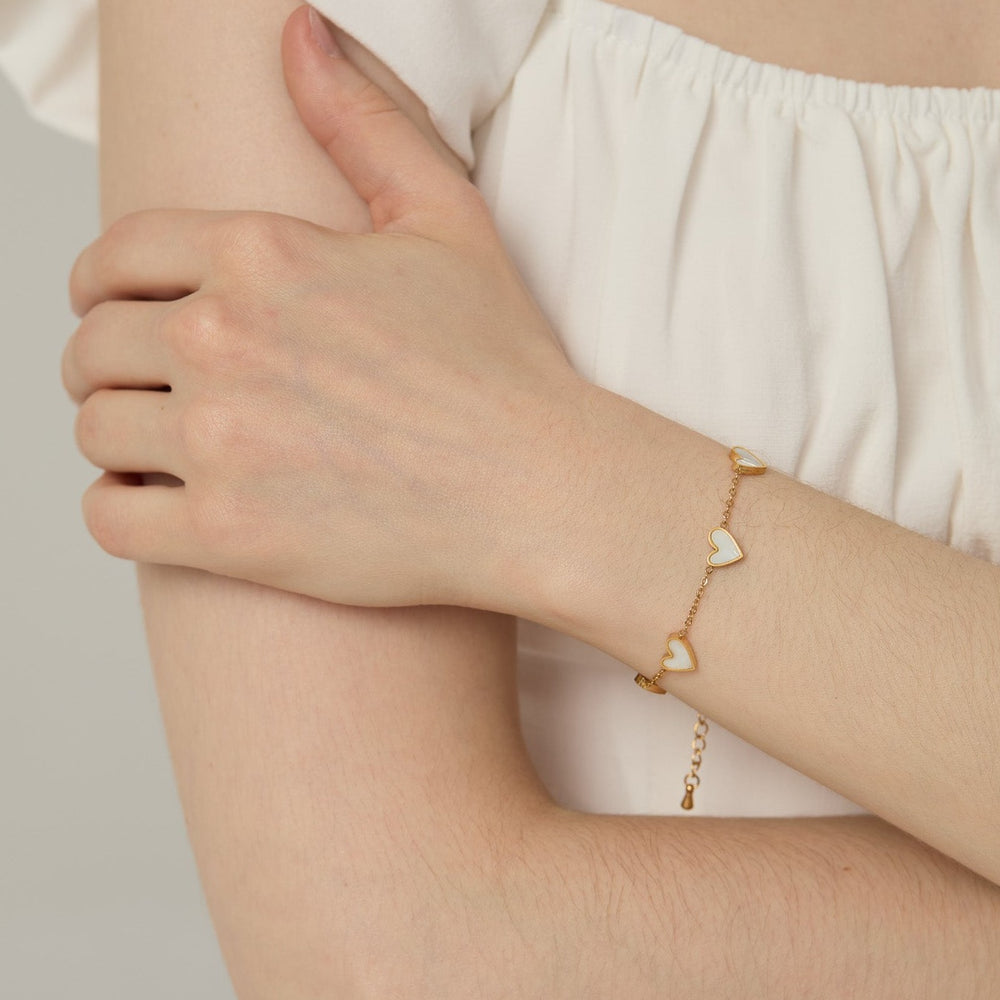 Little Cute Heart Bracelet Gold - Joey Baby
