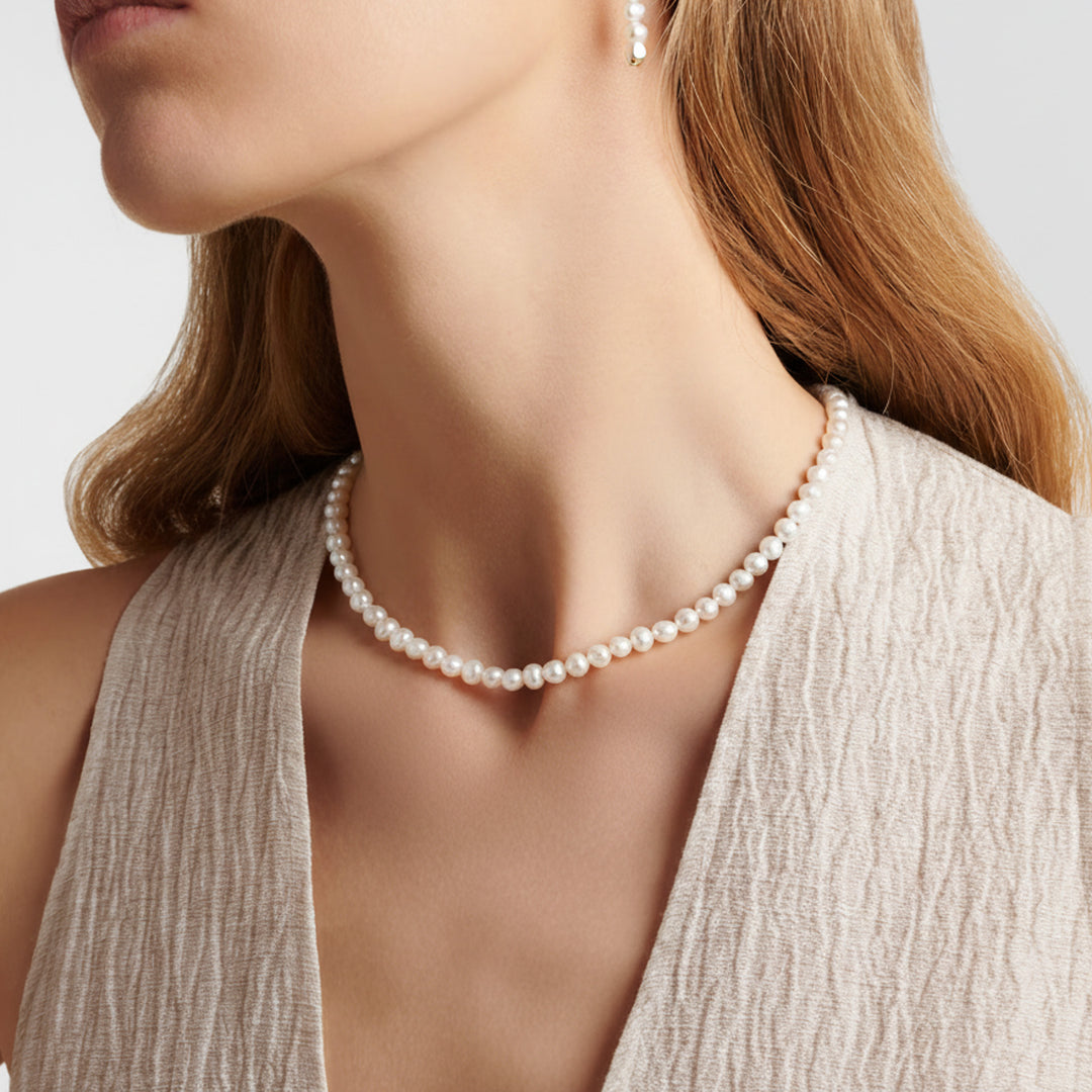Jackie Essential Freshwater Pearl Necklace - Joey Baby