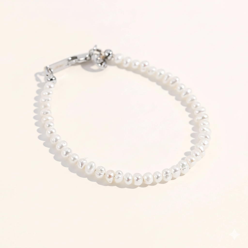 Carrie Freshwater Pearl Bracelet with Stainless Steel Findings, AA+ Grade Pearls