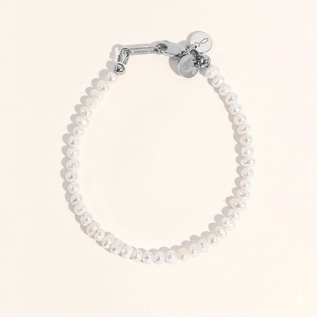 Carrie Freshwater Pearl Bracelet with Stainless Steel Findings, AA+ Grade Pearls