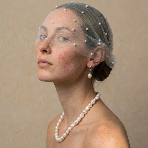 Baroque Pearl Bridal Necklace & Earrings Set