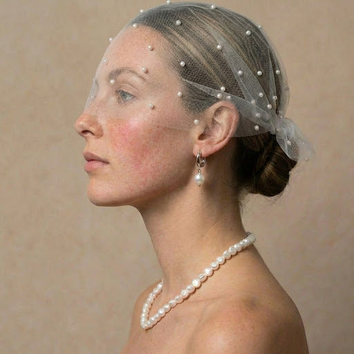 Baroque Pearl Bridal Necklace & Earrings Set