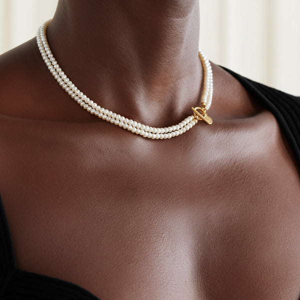 Cece Statement Layered Pearl Necklace - Joey Baby