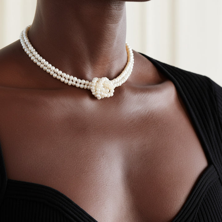 Cece Statement Layered Pearl Necklace