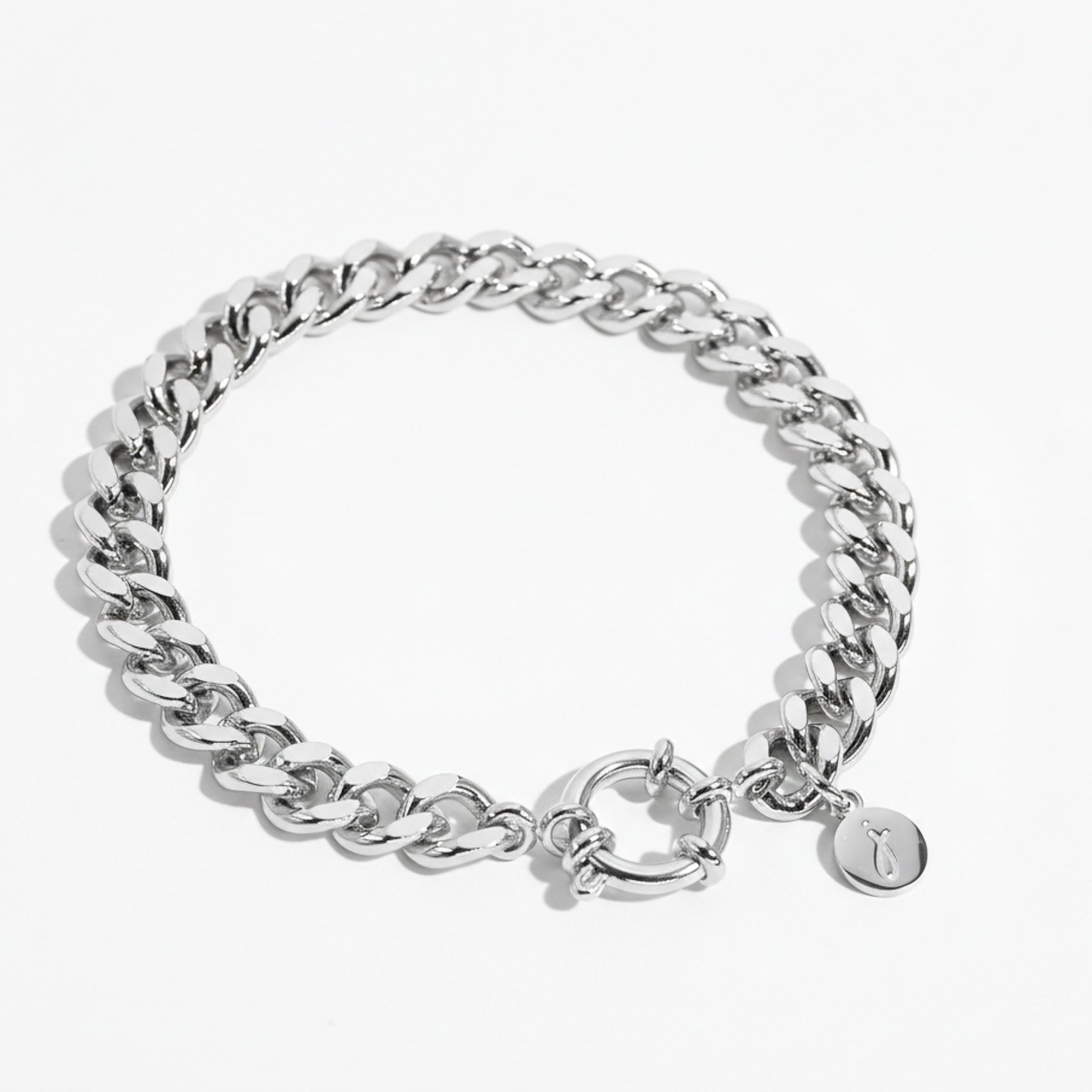 Silver Chunky Cuban Chain Bracelet