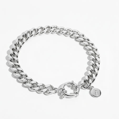 Silver Chunky Cuban Chain Bracelet