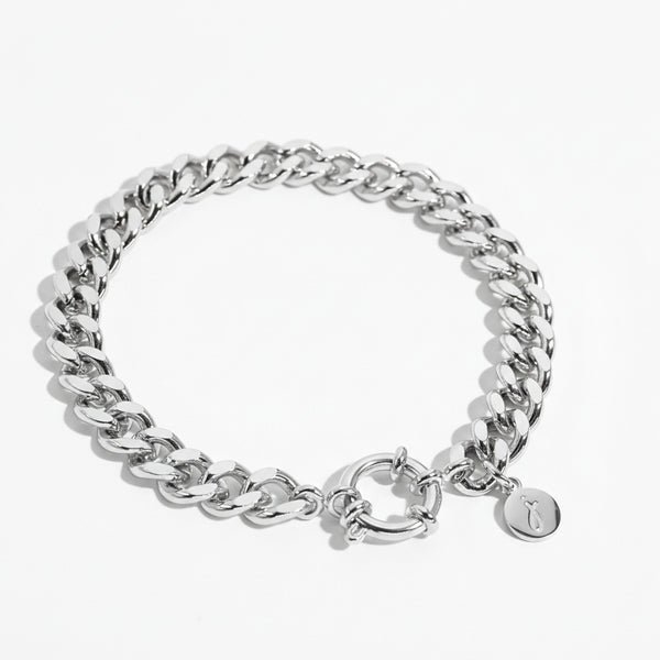 Silver Chunky Cuban Chain Bracelet