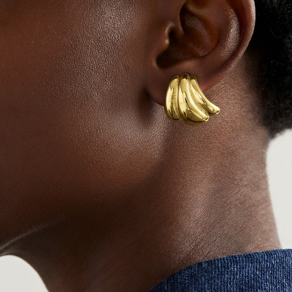 Sculptural Curve Stud Earrings