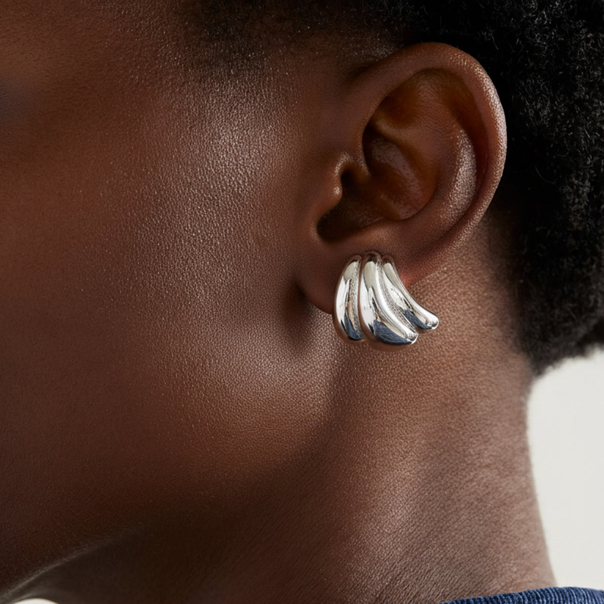 Sculptural Curve Stud Earrings