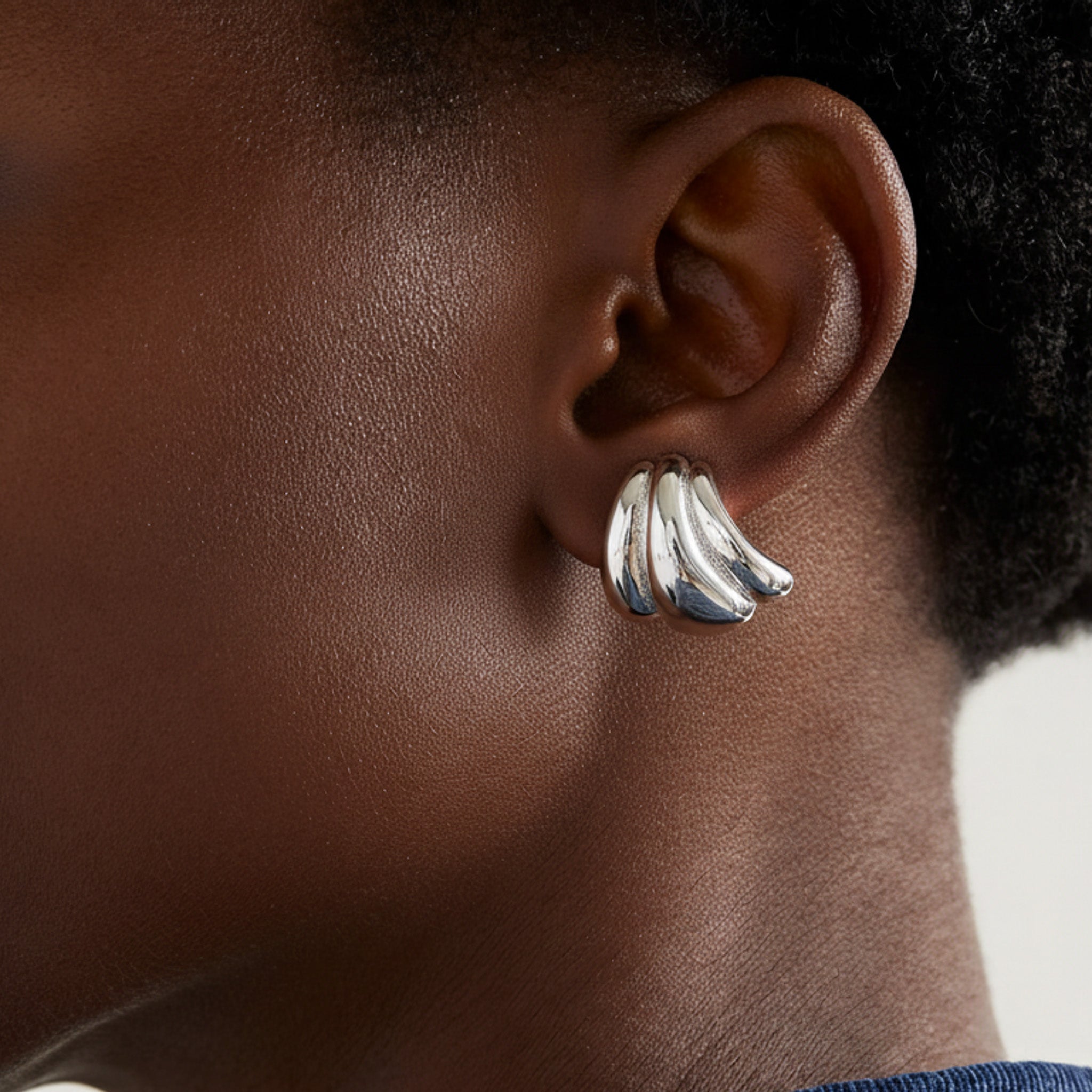 Sculptural Curve Stud Earrings