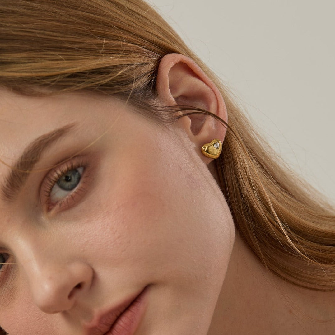 Ciara Heart Stud Earrings - Joey Baby