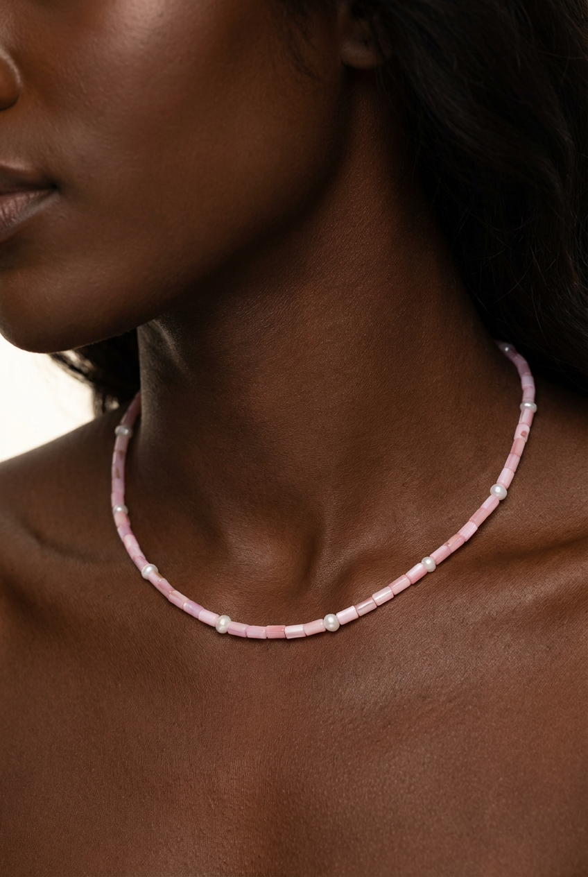 *Limited* Lusia Necklace - Light Pink