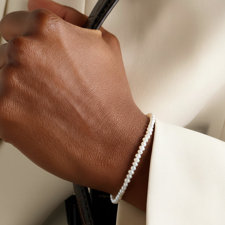 Carrie Freshwater Pearl Bracelet with Stainless Steel Findings, AA+ Grade Pearls