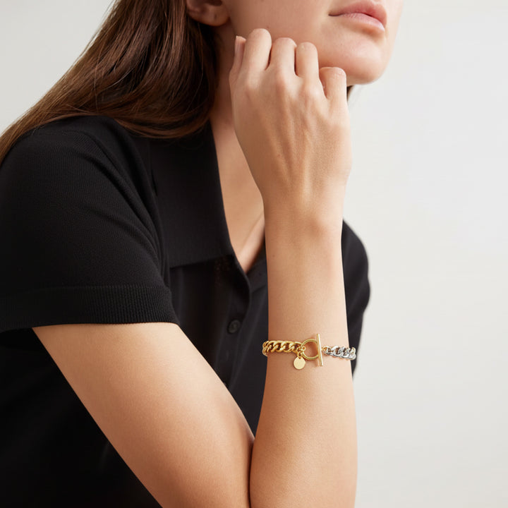 Sake Mixed Metal Bracelet