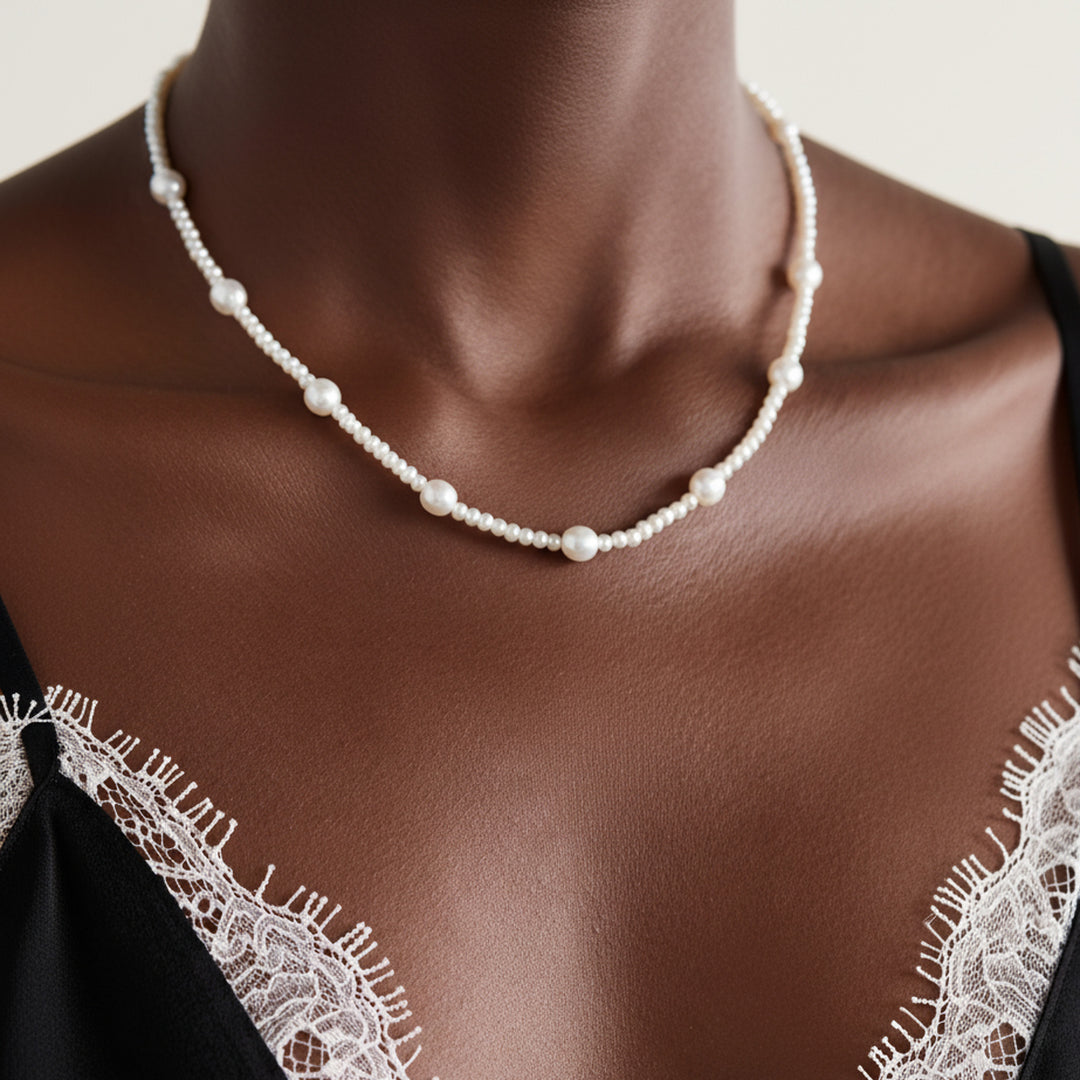 Kylie Freshwater Pearl Necklace & Earrings Set
