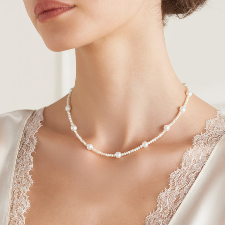 Kylie Gold & Pearl Statement Necklace