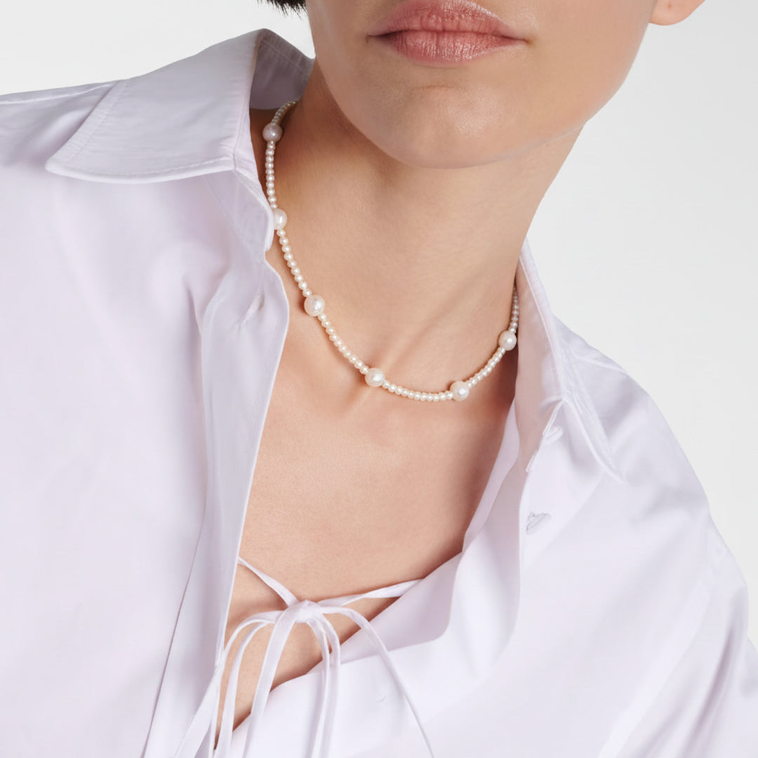 Kylie Gold & Pearl Statement Necklace