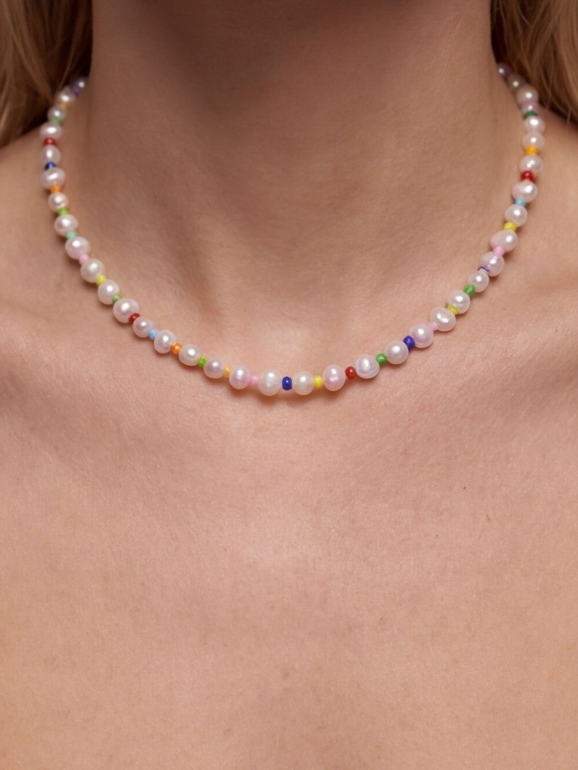 Amber Rainbow Freshwater Pearl Necklace