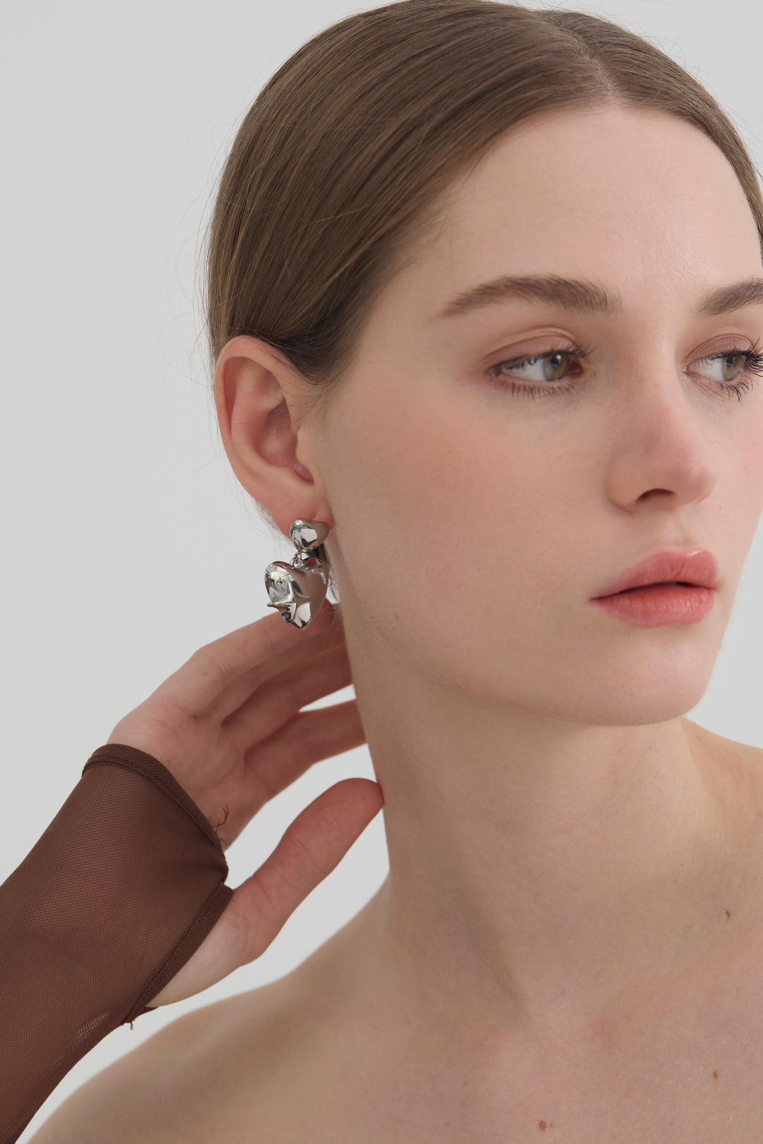 Gianna Heart Sculpture Earrings