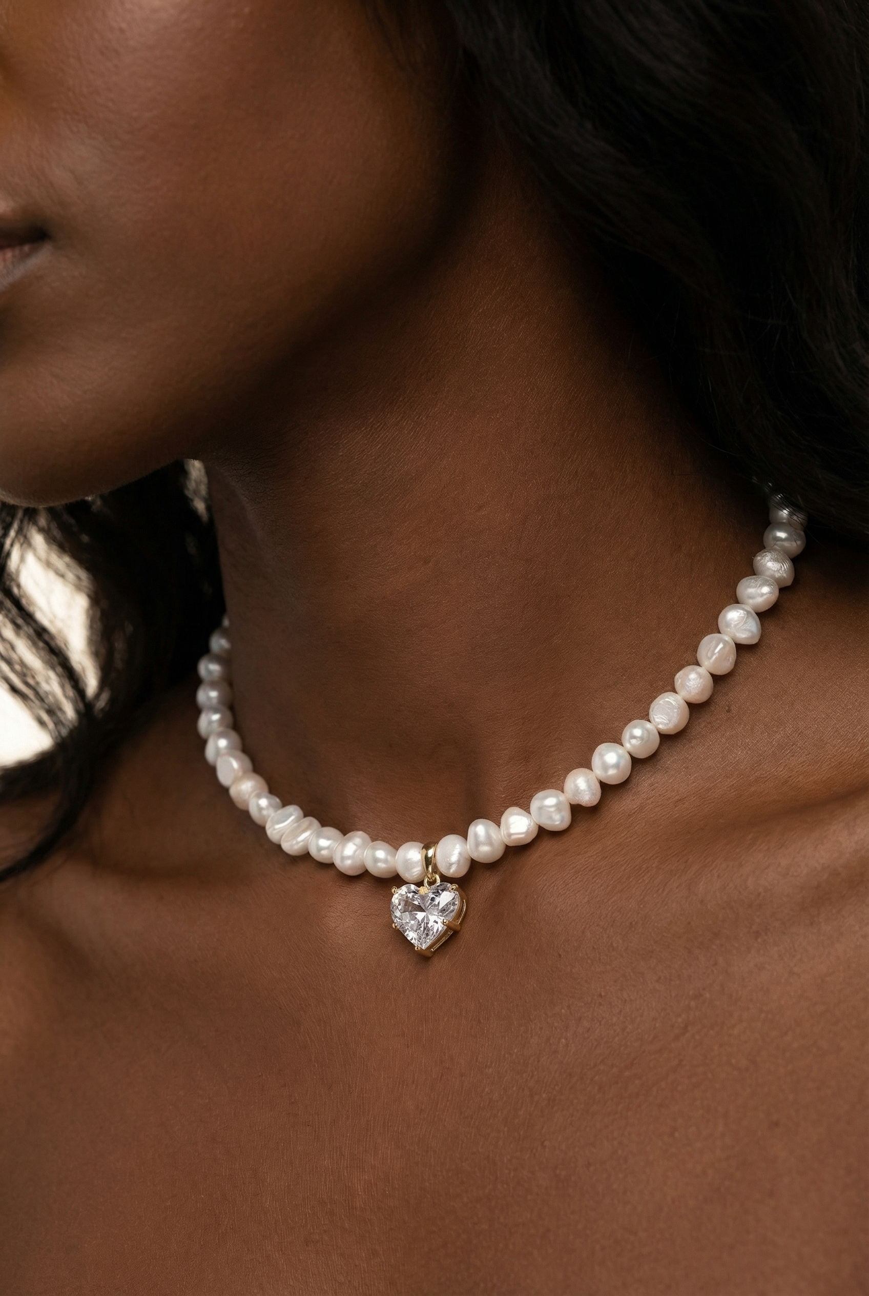 Lola Gold Heart Charm Necklace