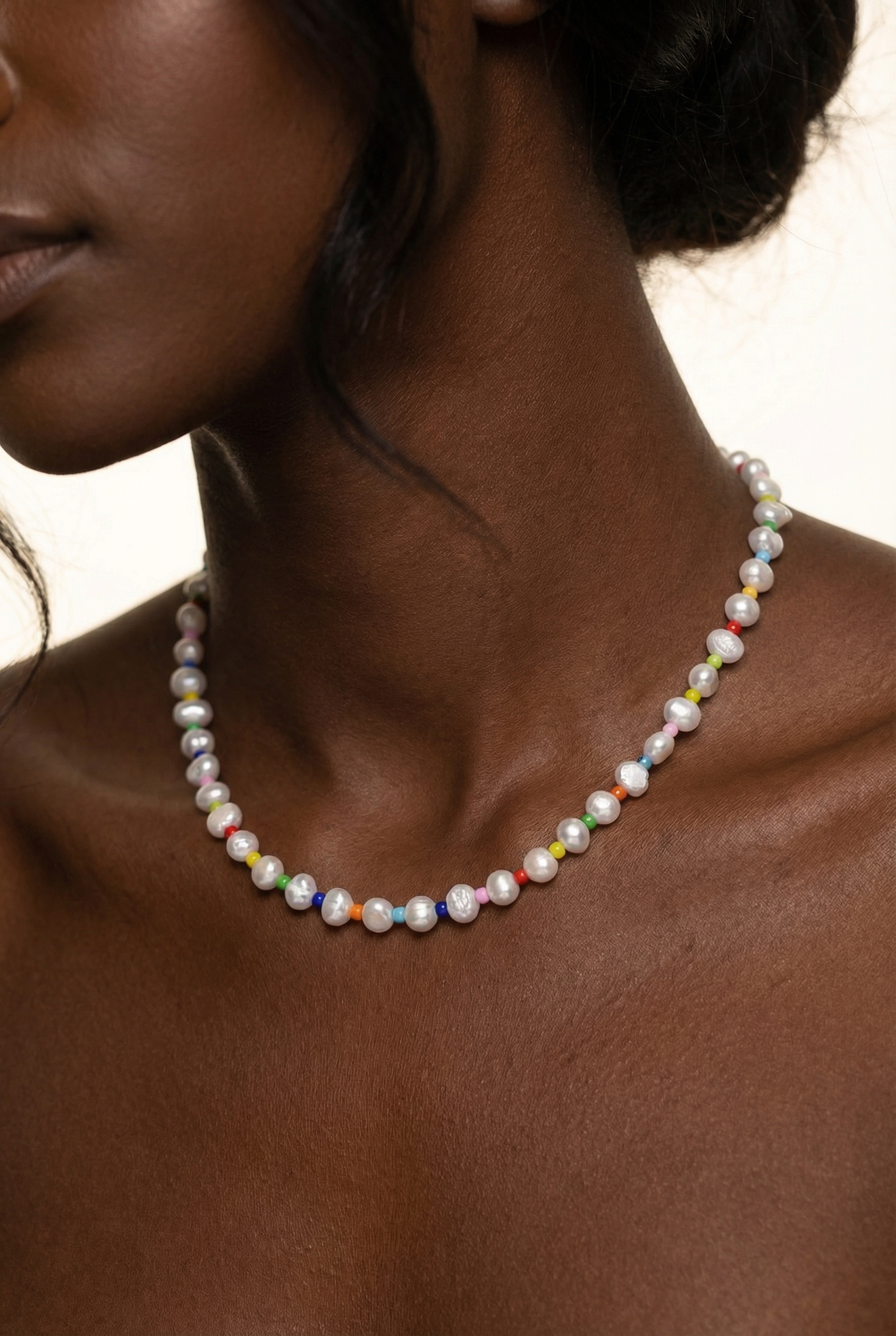 Amber Pearl Necklace & Antoni Earrings Set