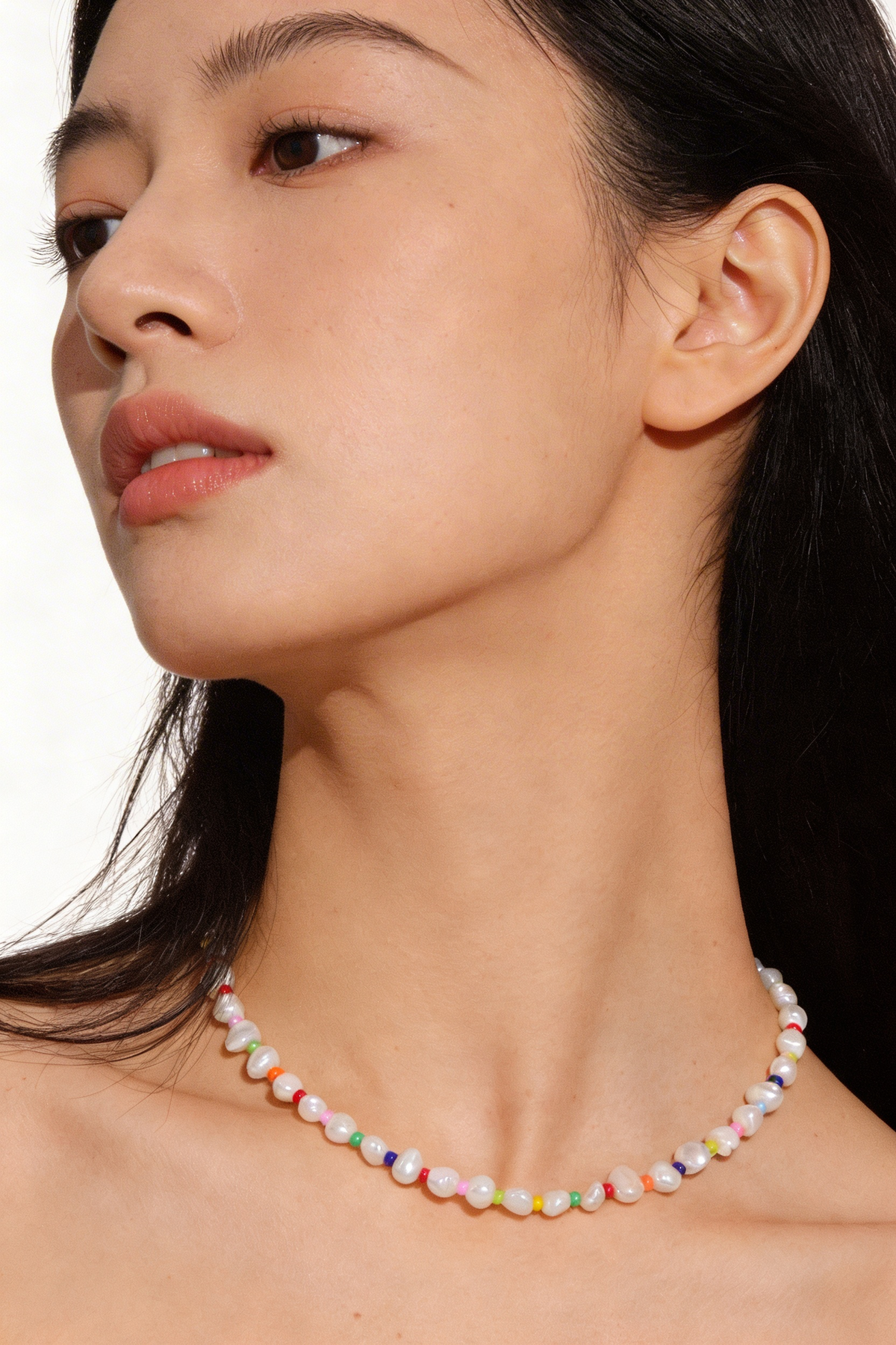 Amber Rainbow Freshwater Pearl Necklace