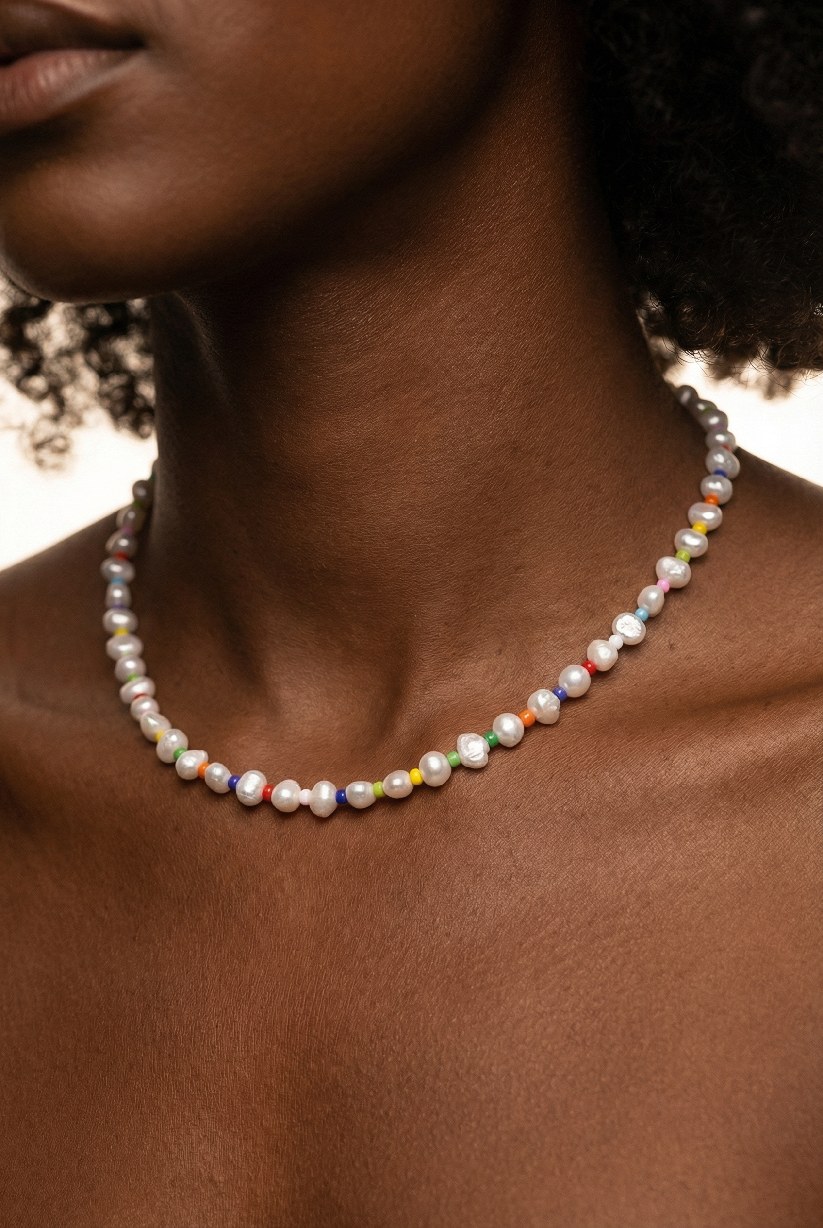 Amber Rainbow Freshwater Pearl Necklace