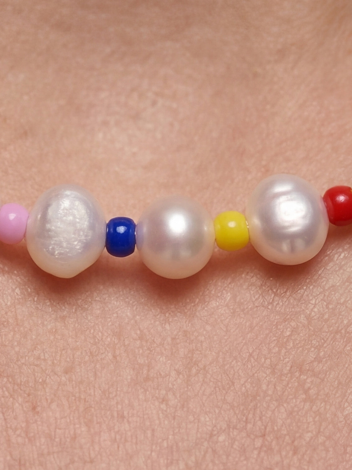 Amber Rainbow Freshwater Pearl Necklace