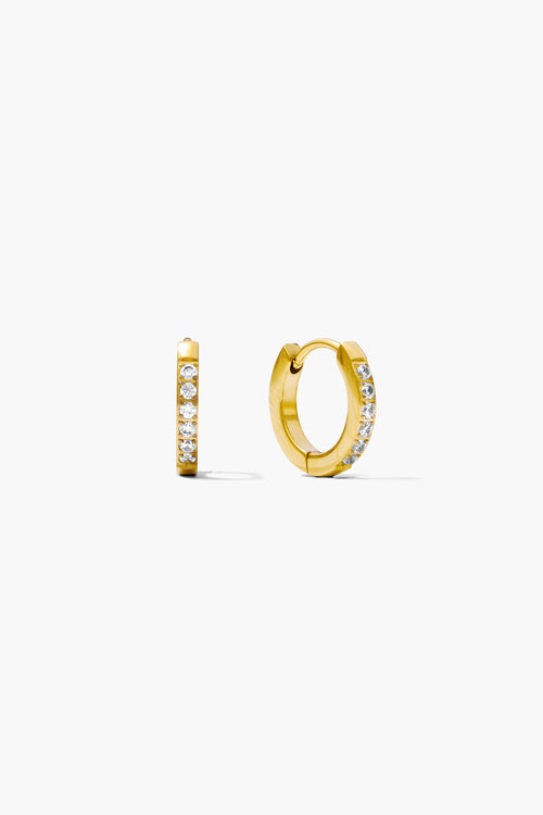 Pavé Huggie Hoops