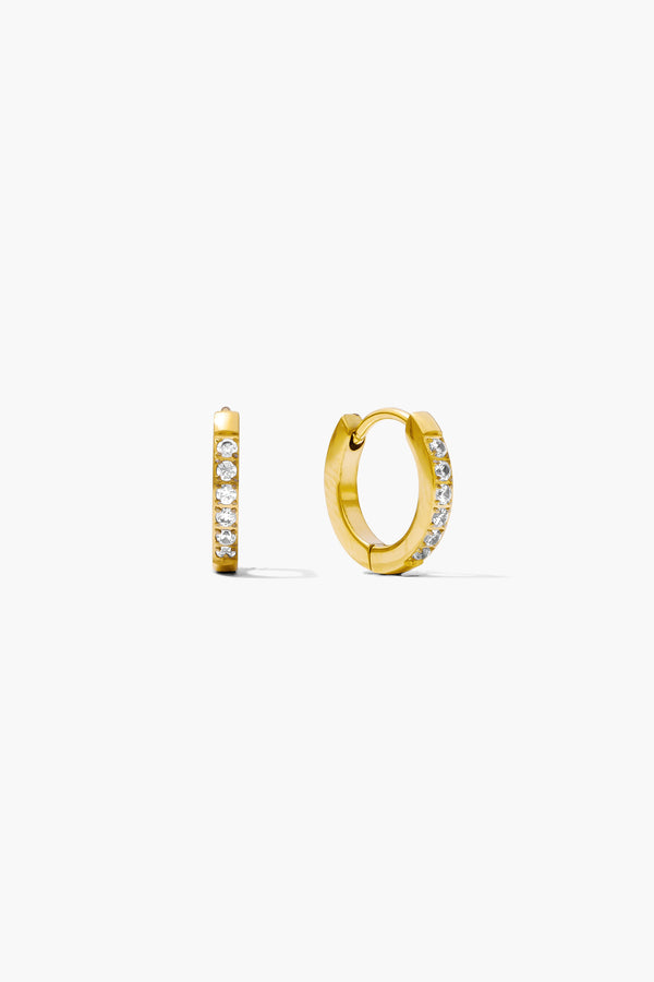 Pavé Huggie Hoops