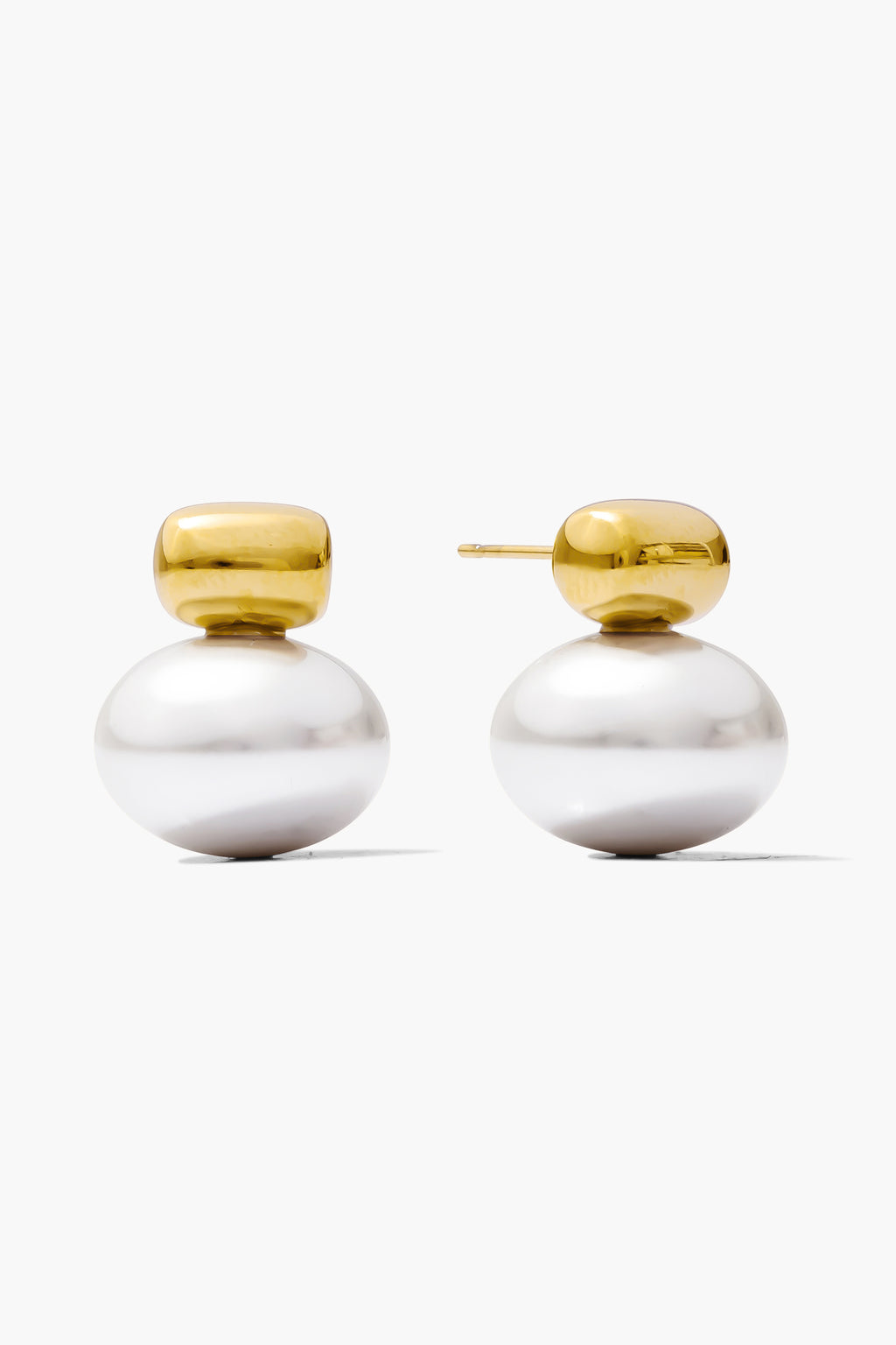 Big Pearl Earrings (Gold)