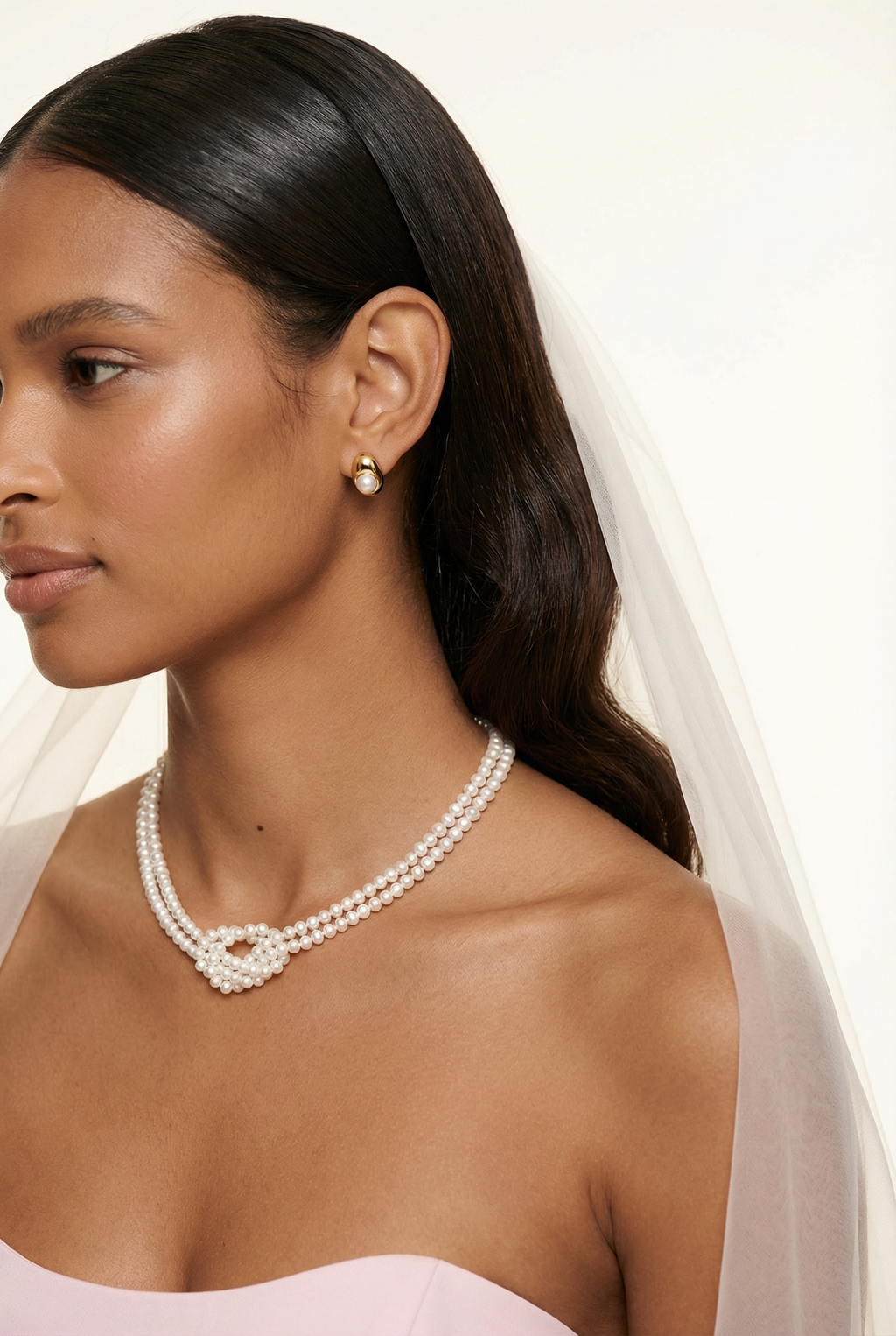 Cece Statement Layered Pearl Necklace