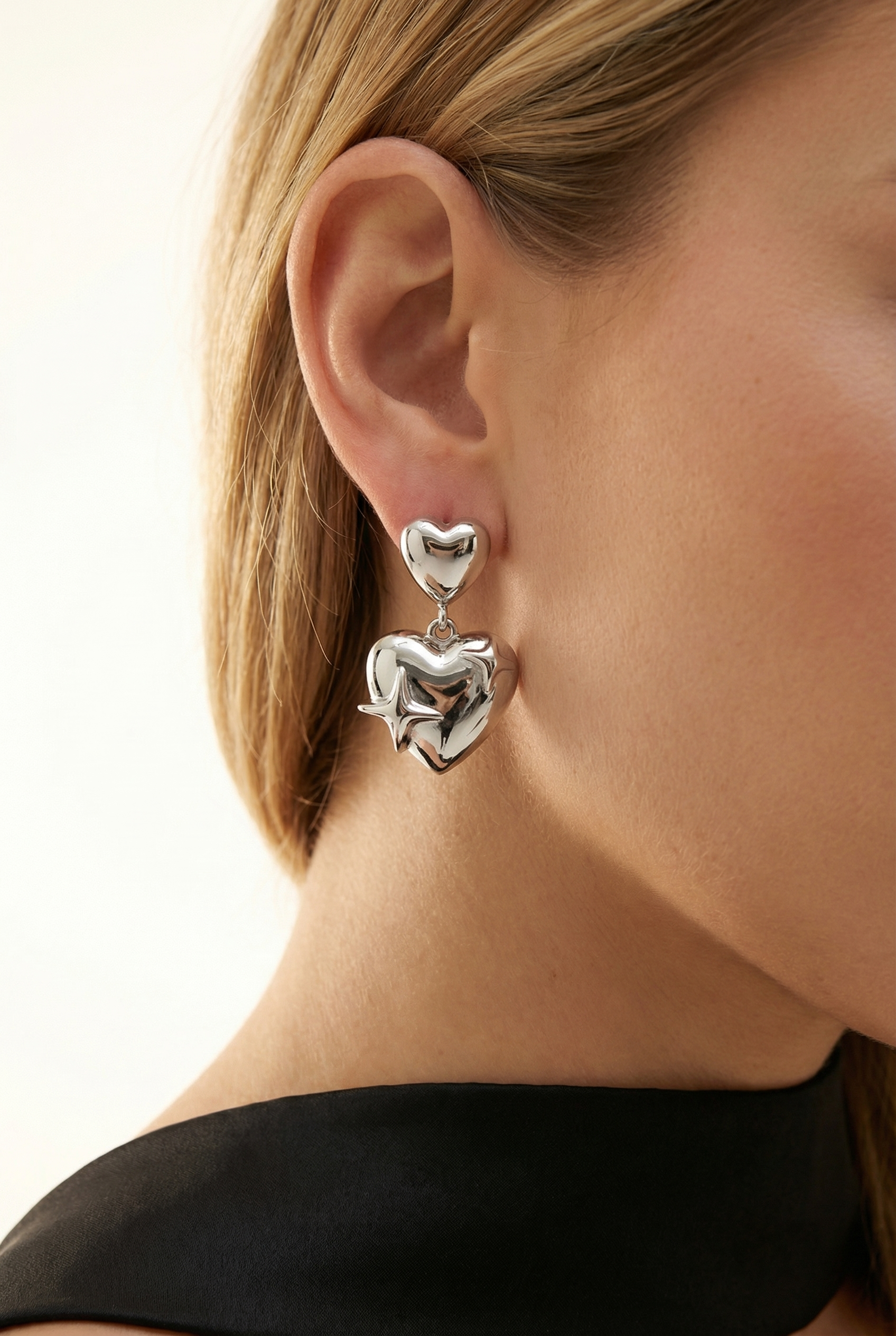 Gianna Heart Sculpture Earrings