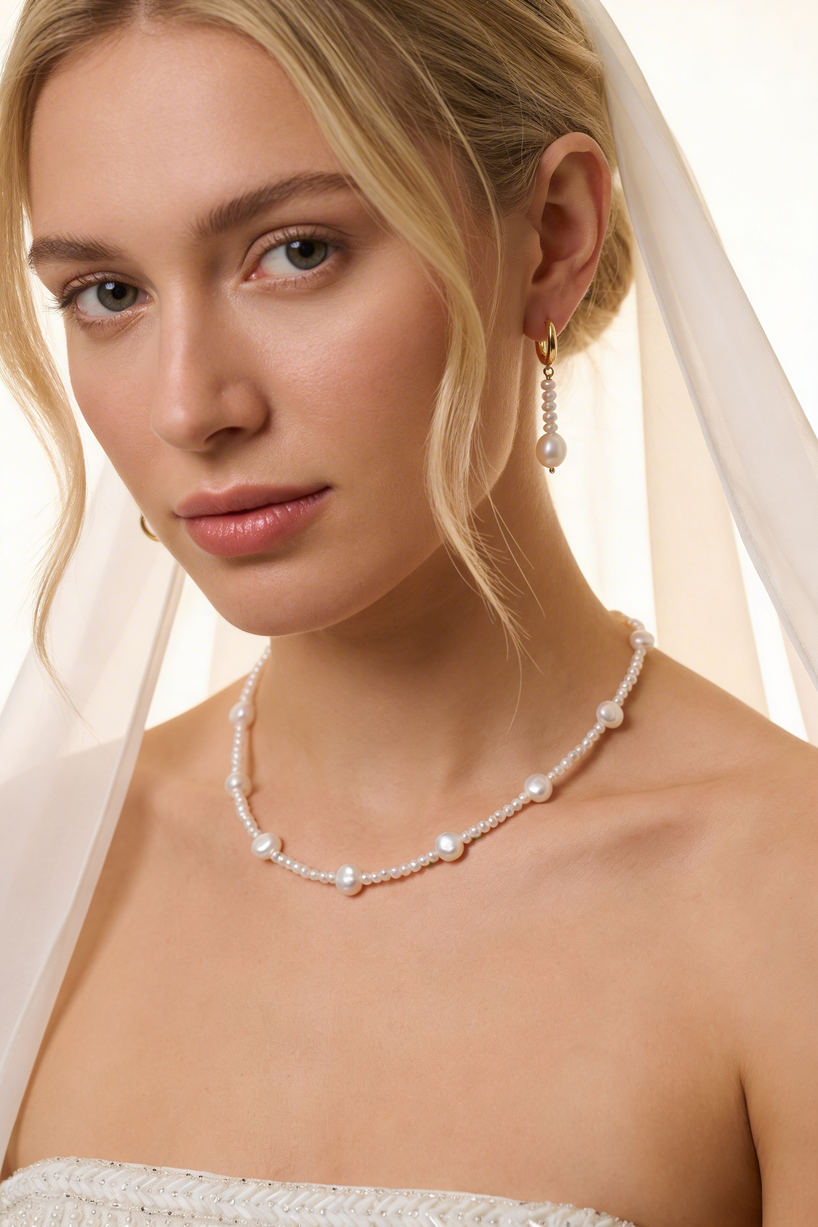 Kylie Freshwater Pearl Necklace & Earrings Set
