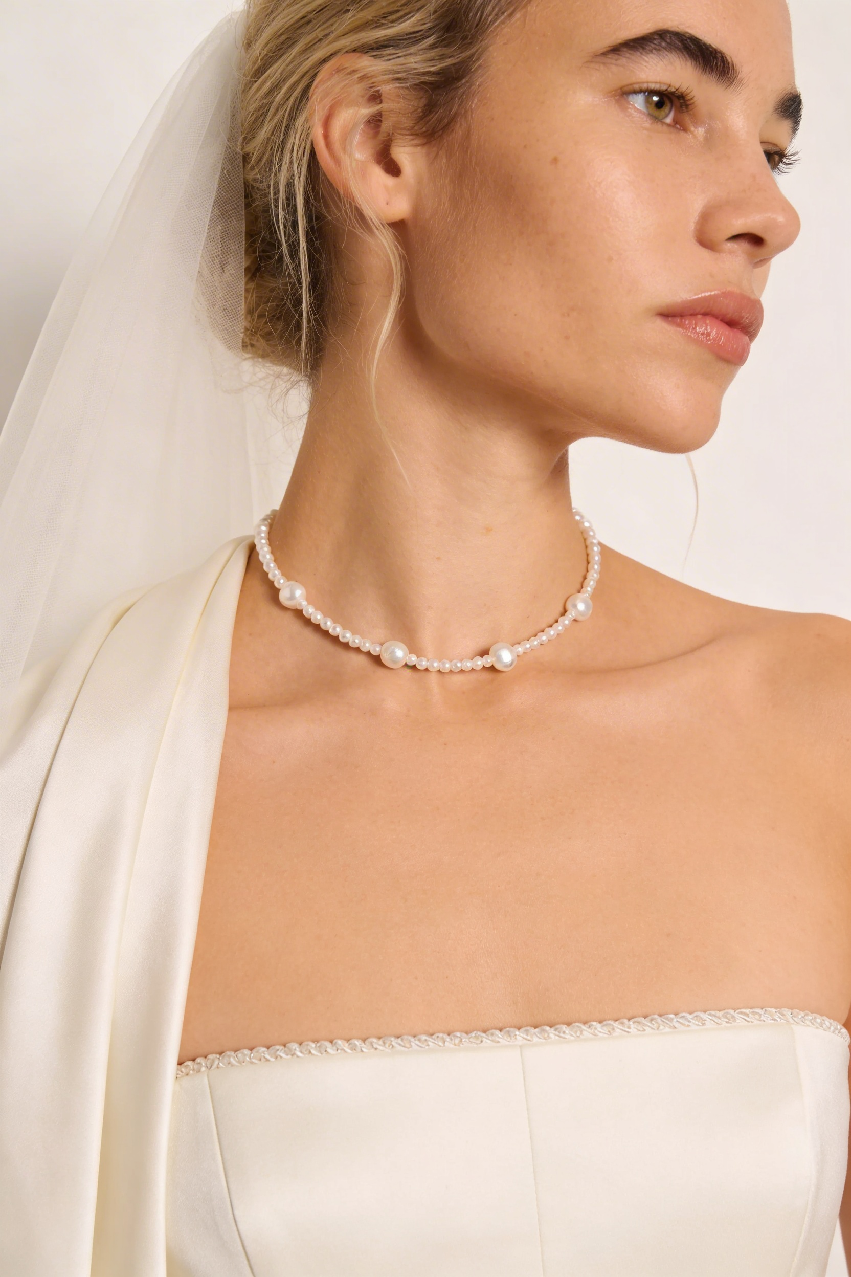 Kylie Gold & Pearl Statement Necklace