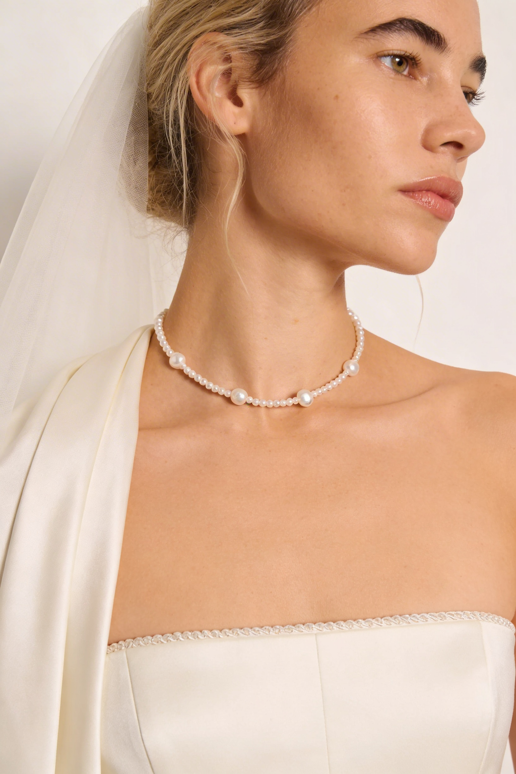 Kylie Gold & Pearl Statement Necklace