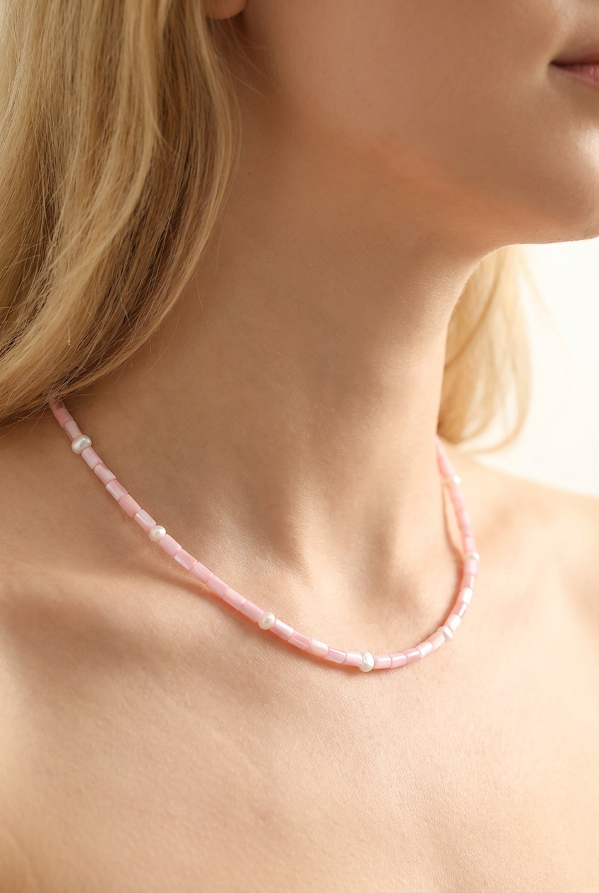*Limited* Lusia Necklace - Light Pink