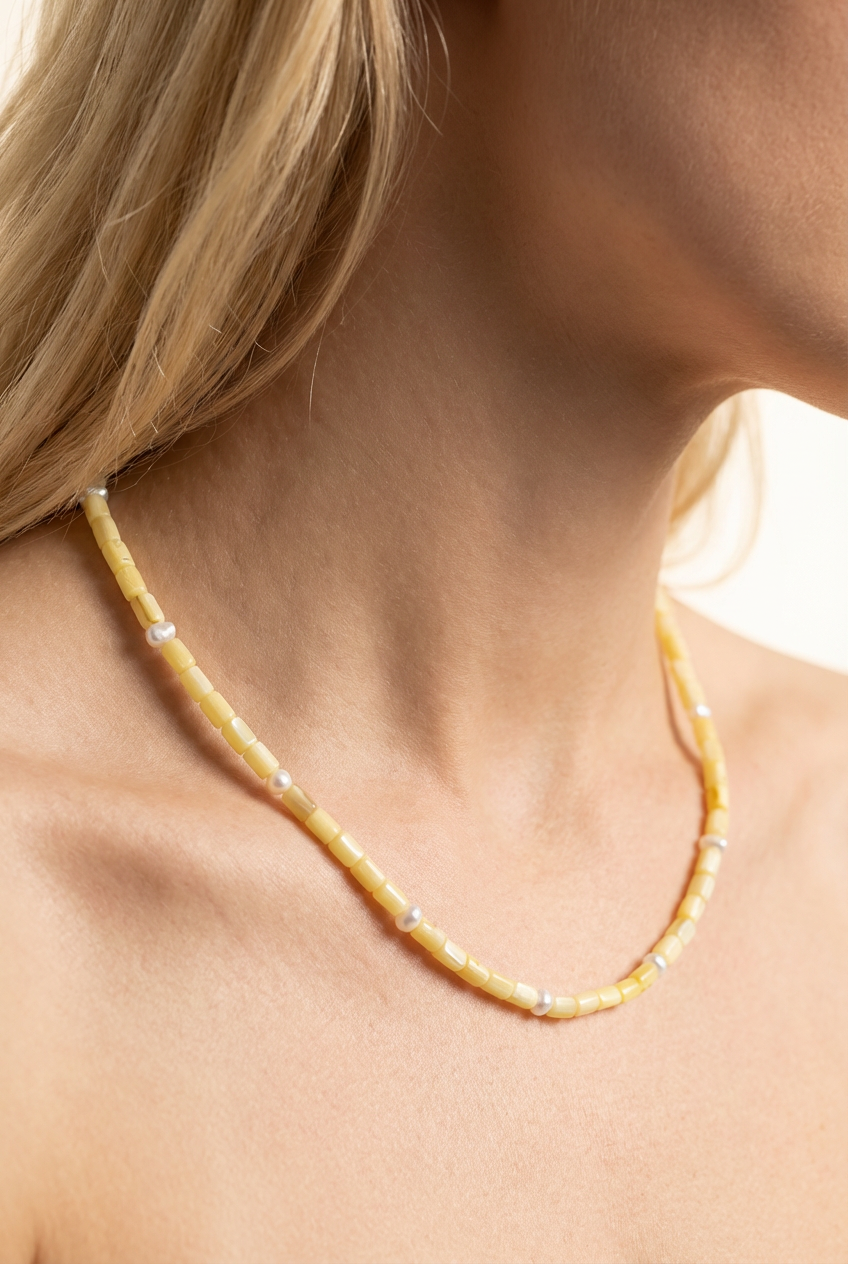 *Limited* Lusia Necklace - Pastel Yellow