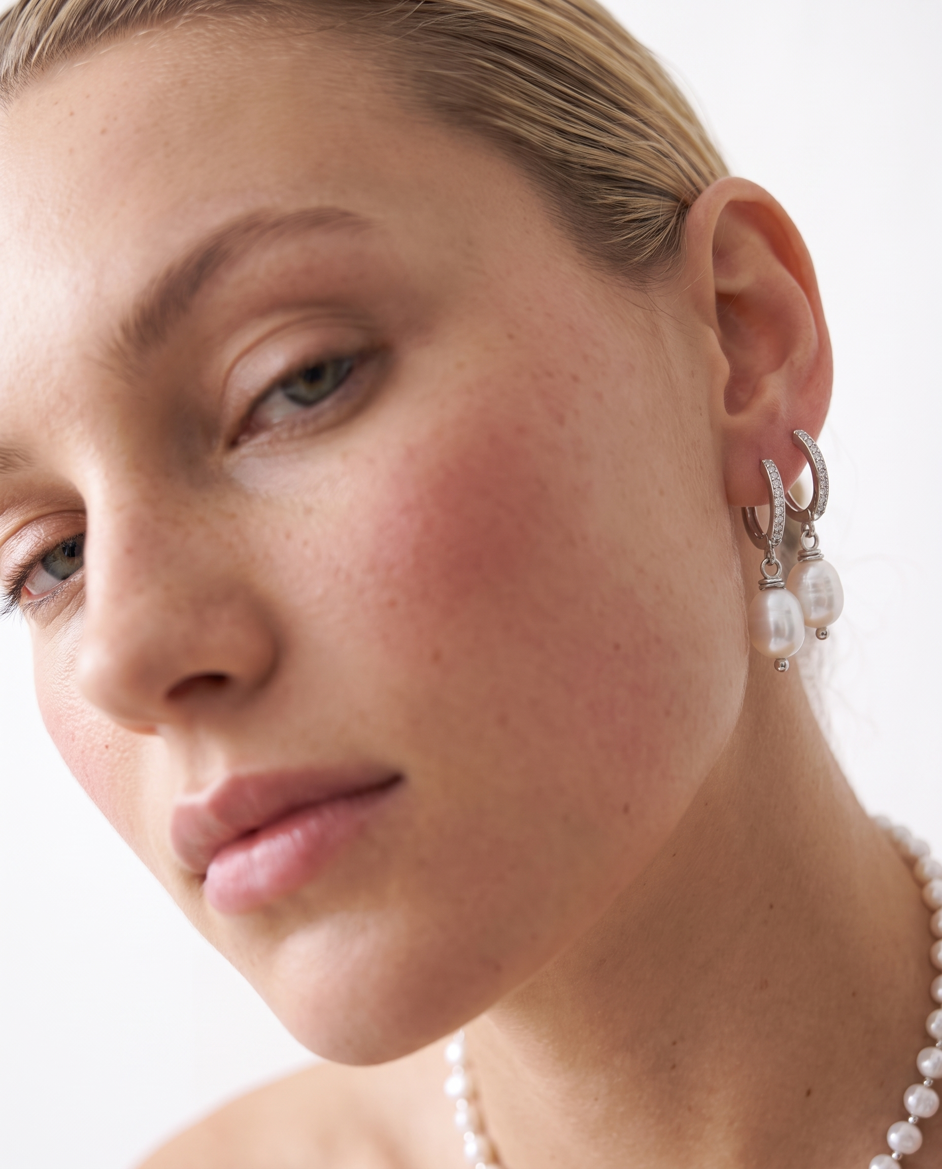 Jean & Lou Baroque Pearl Set – Silver, 9-11mm Pearls