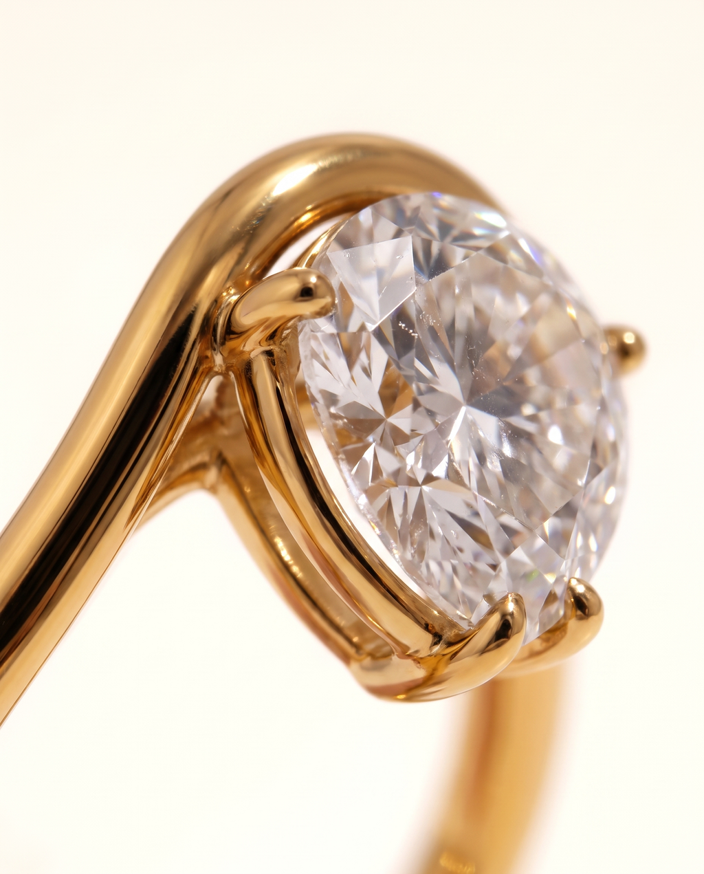 Margot Solitaire Ring – Cubic Zirconia, 18K Gold Plated