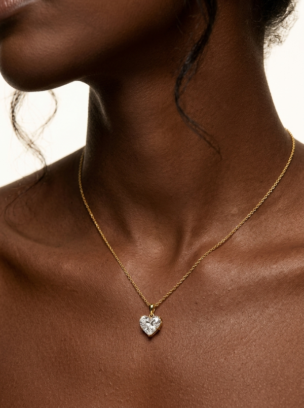Oma Chain Heart Charm Necklace