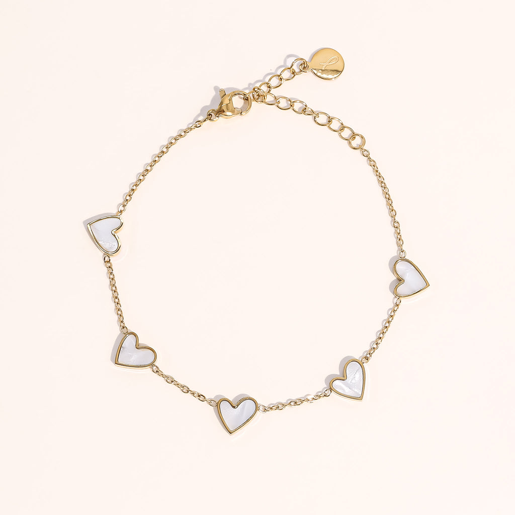 Little Cute Heart Bracelet Gold - Joey Baby