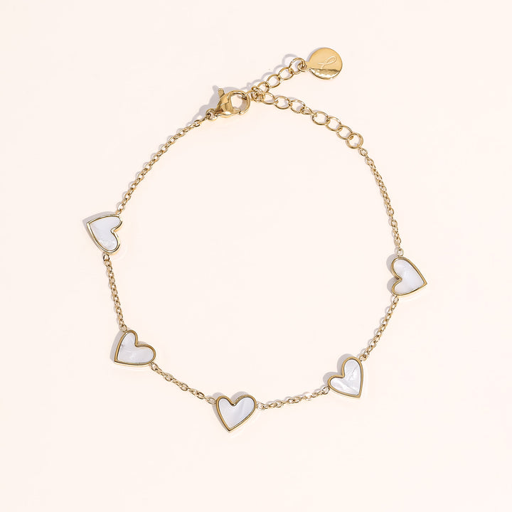 Little Cute Heart Bracelet Gold