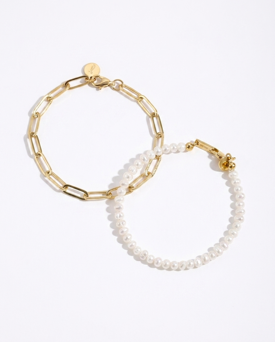 Carrie & Anne Bracelet Gift Set | 18K Gold