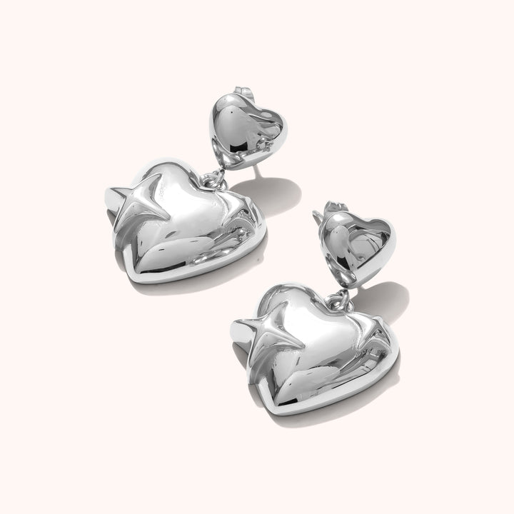Gianna Heart Sculpture Earrings
