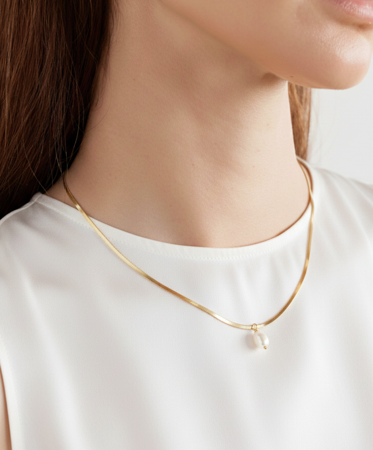 Juliet Snake Chain Necklace - Gold - Joey Baby