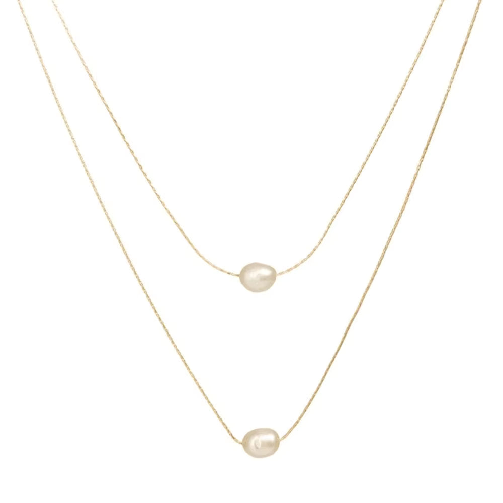 Double Layer Freshwater pearl necklace