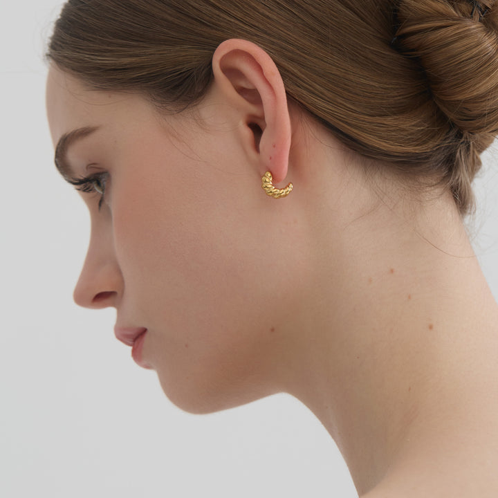 Croissant Earrings – Gold