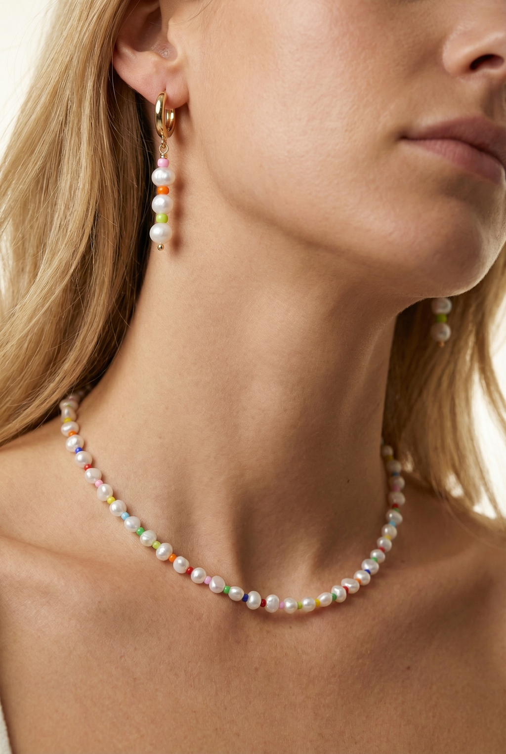 Amber Necklace & Amber Earrings Set | Gold