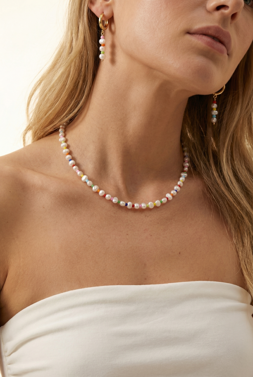 Amber Necklace & Amber Earrings Set | Gold